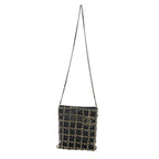 Chanel CC Logo Charm Chain Net Tote Bag Lambskin Black — view 4