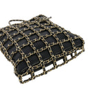 Chanel CC Logo Charm Chain Net Tote Bag Lambskin Black — view 5