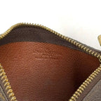 Louis Vuitton Pochette Cles Monogram Leather Brown Coin Purse Gold — view 4