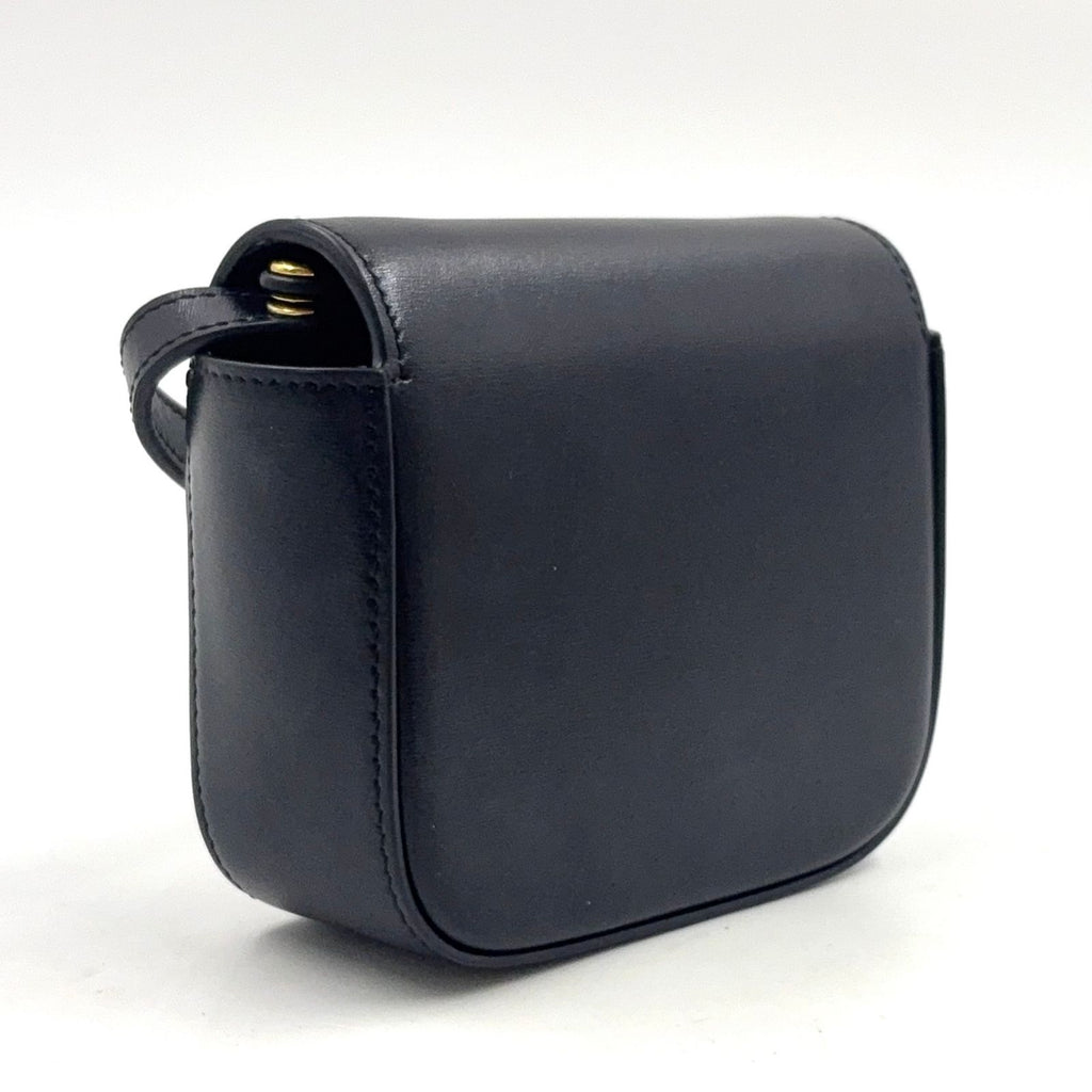 Celine Triomphe Mini Claude Calfskin Black Shoulder Bag Gold — view 2