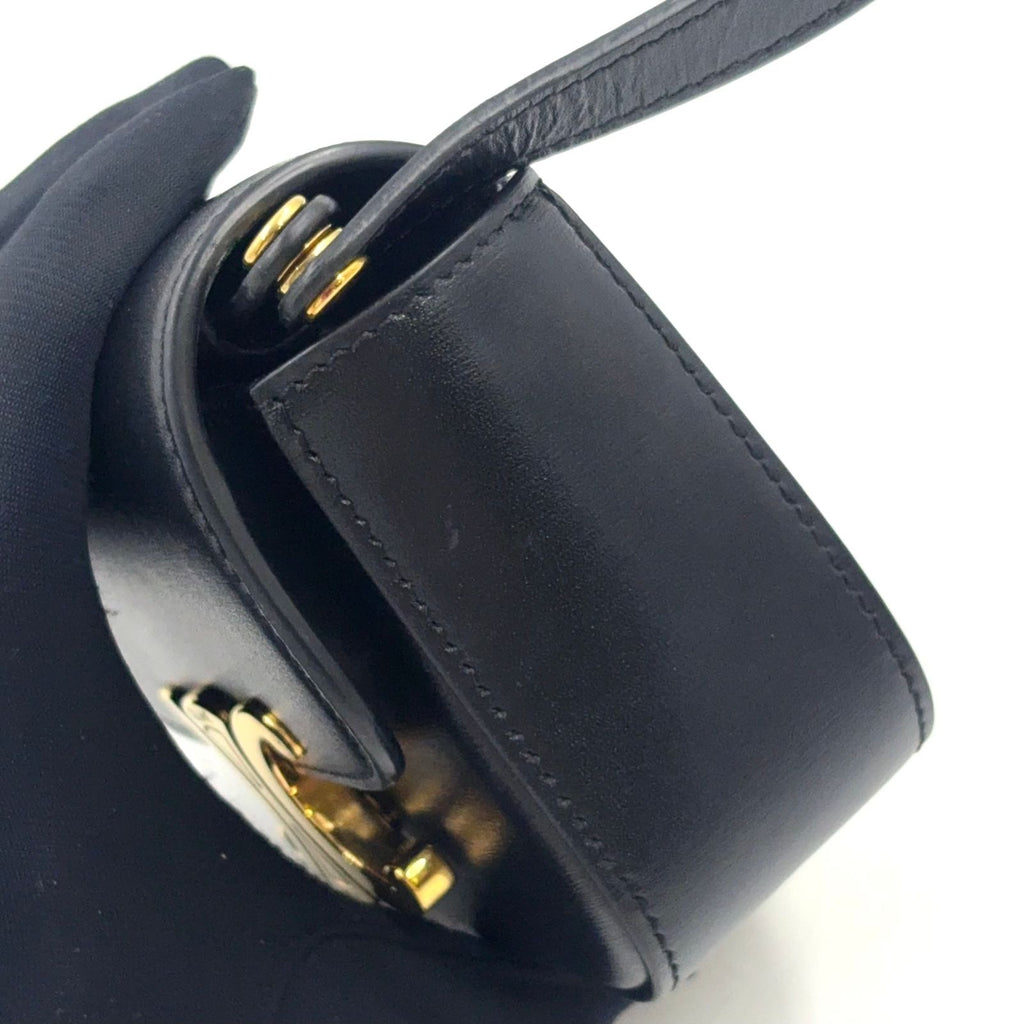 Celine Triomphe Mini Claude Calfskin Black Shoulder Bag Gold — view 7