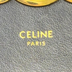 Celine Triomphe Mini Claude Calfskin Black Shoulder Bag Gold — view 4