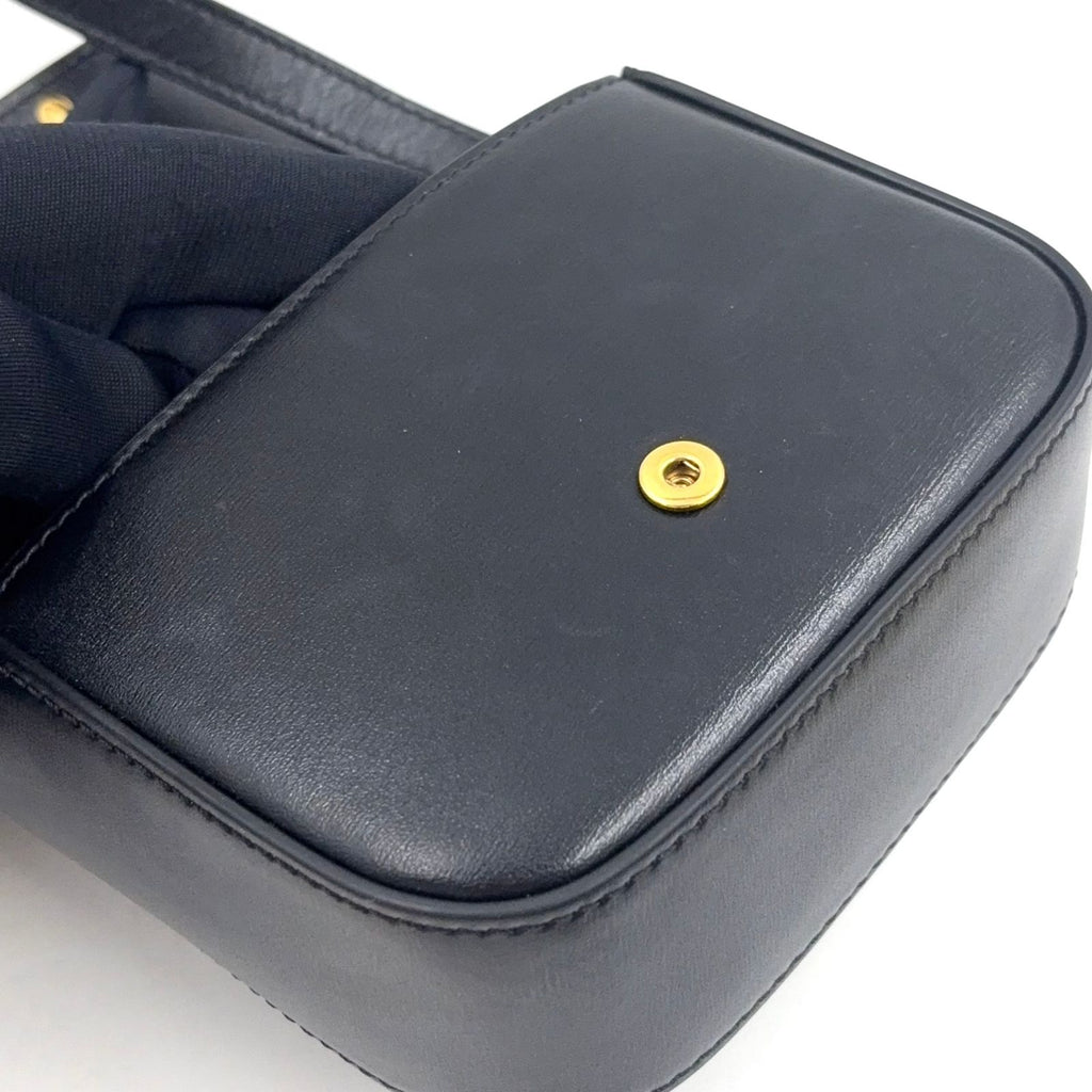 Celine Triomphe Mini Claude Calfskin Black Shoulder Bag Gold — view 8