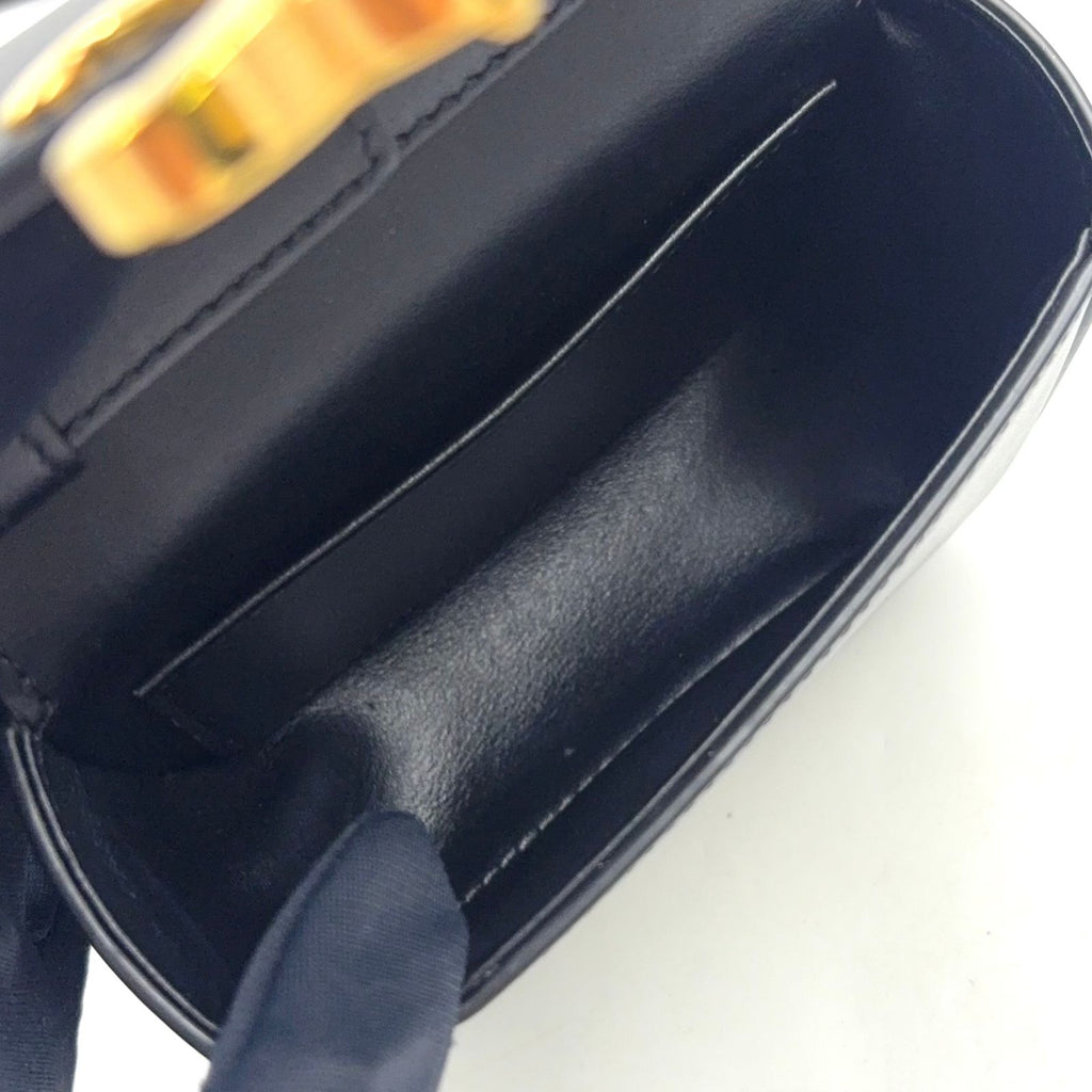 Celine Triomphe Mini Claude Calfskin Black Shoulder Bag Gold — view 3