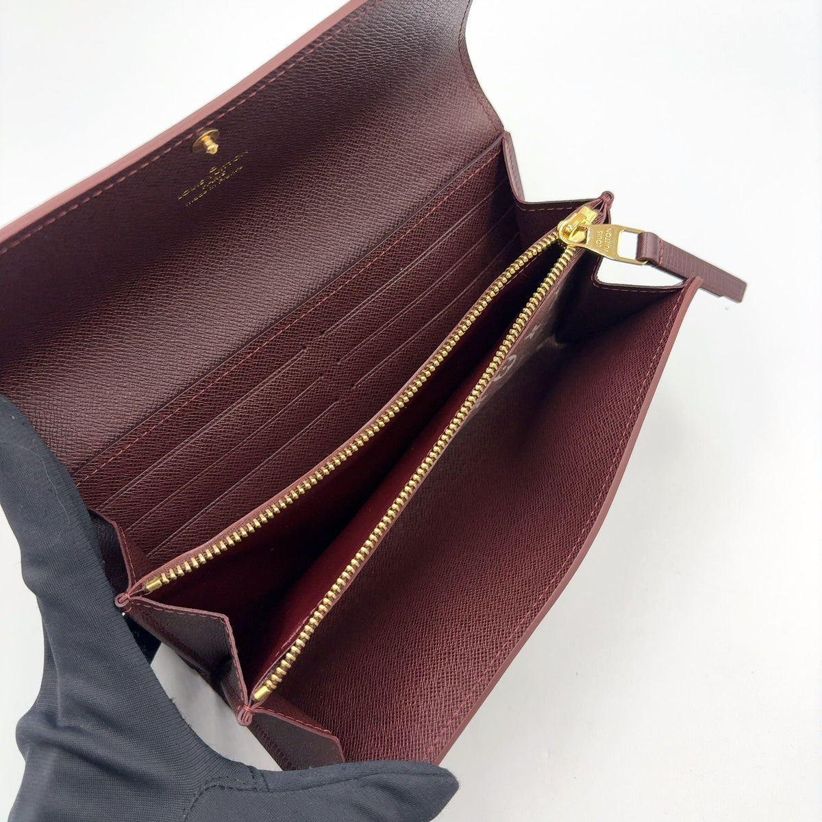 Louis Vuitton Monogram Idylle Portefeuille Sarah Leather Canvas Bordeaux Wallet — view 3