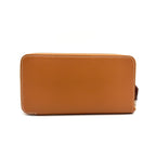 Hermes Azap Long Silk'in Veau Epsom Brown Wallet Silver