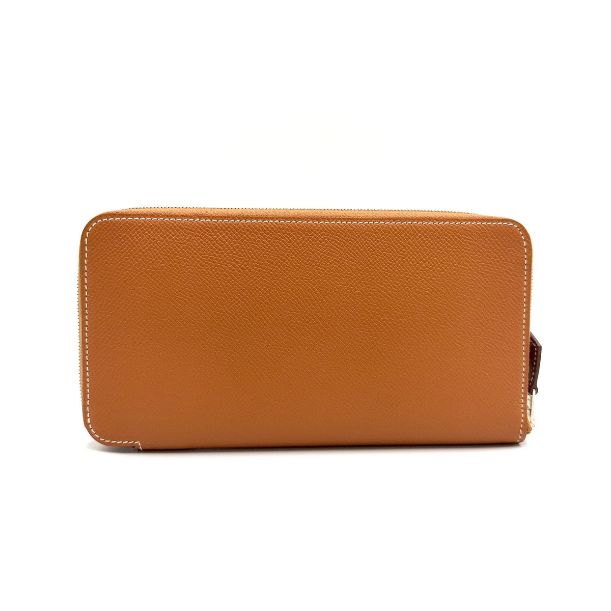 Hermes Azap Long Silk'in Veau Epsom Brown Wallet Silver