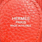 Hermes Evelyne TPM Taurillon Leather Red Shoulder Bag Silver — view 5