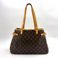 Louis Vuitton Batignolles Horizon Monogram Leather Brown Light Tote Bag Gold