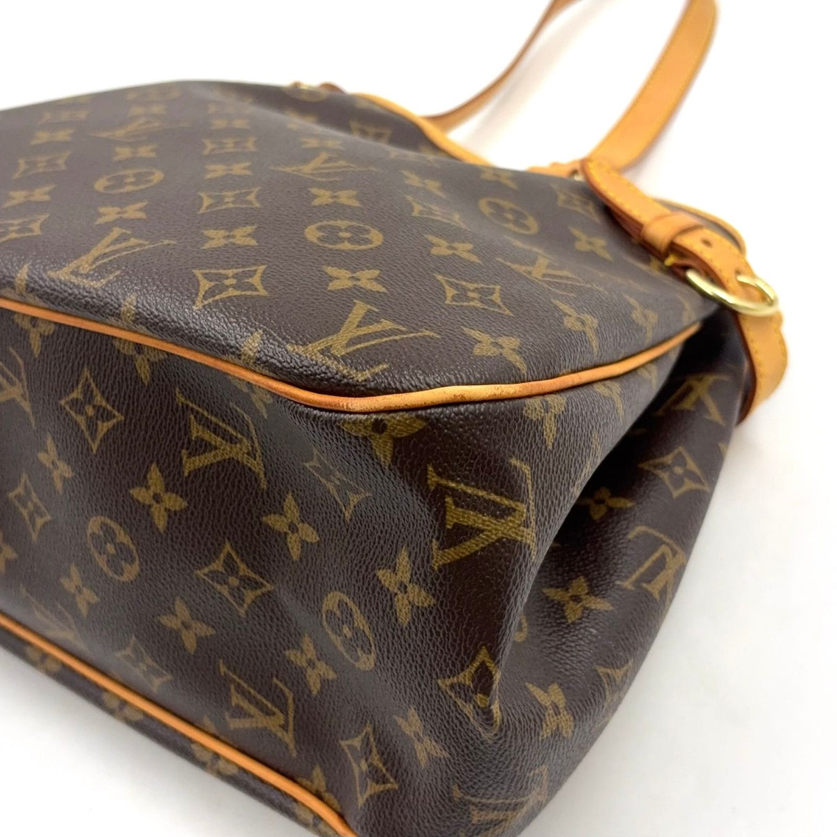 Louis Vuitton Batignolles Horizon Monogram Leather Brown Light Tote Bag Gold — view 6