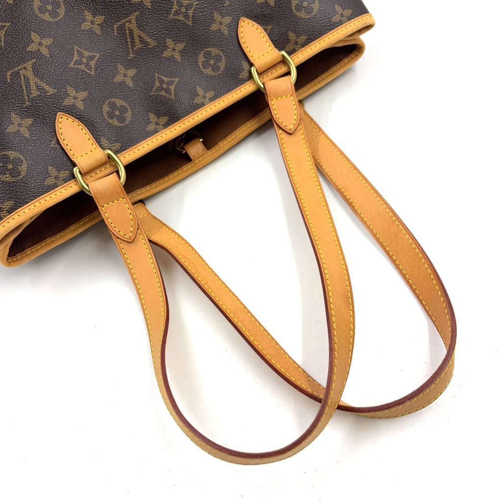 Louis Vuitton Batignolles Horizon Monogram Leather Brown Light Tote Bag Gold — view 7
