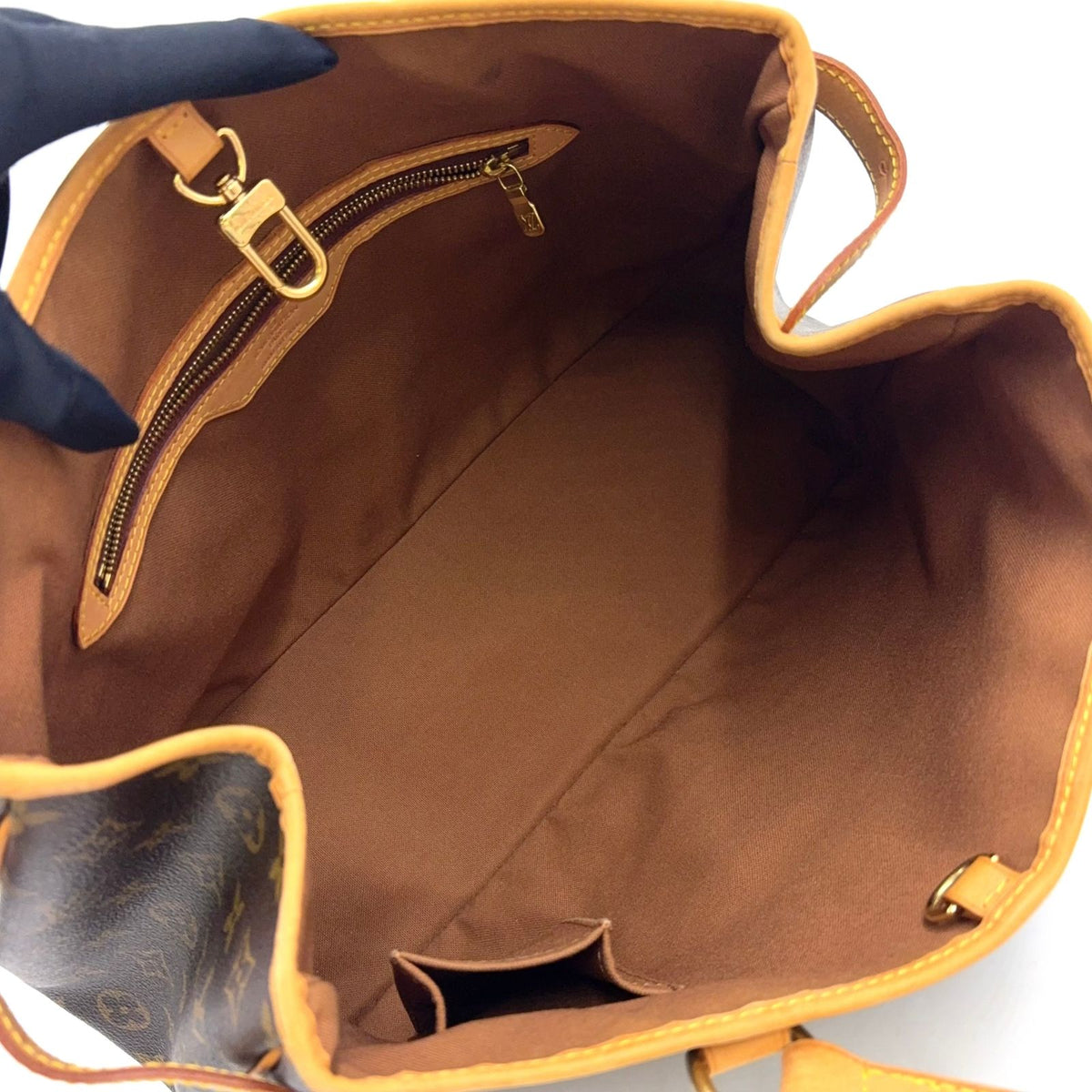 Louis Vuitton Batignolles Horizon Monogram Leather Brown Light Tote Bag Gold — view 3