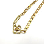 Louis Vuitton Collier Flower Power Rhinestone Clear Gold Necklace
