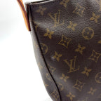 Louis Vuitton Looping MM Monogram Leather Brown Light Handbag Gold — view 5
