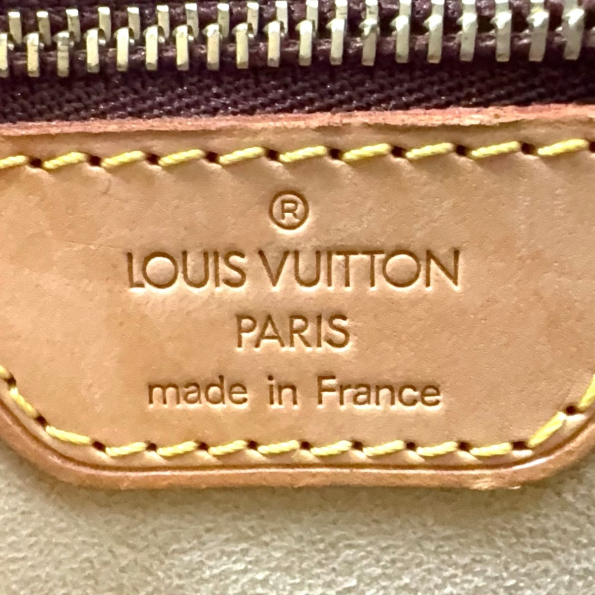 Louis Vuitton Looping MM Monogram Leather Brown Light Handbag Gold — view 4