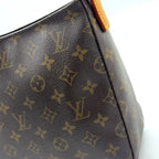 Louis Vuitton Looping MM Monogram Leather Brown Light Handbag Gold — view 6