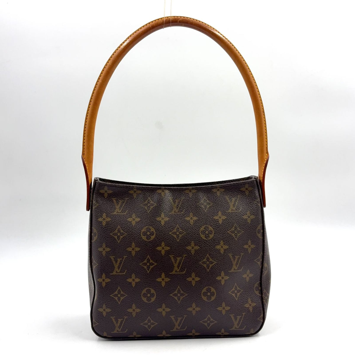 Louis Vuitton Looping MM Monogram Leather Brown Light Handbag Gold
