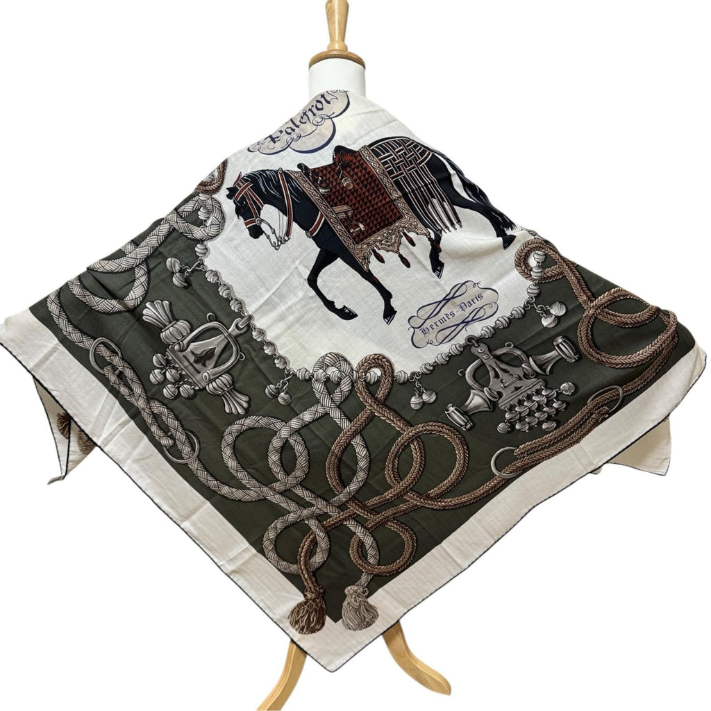 Hermes Carre Geant 140 Palefroi Casisir Shawl Horse Scarf — view 4