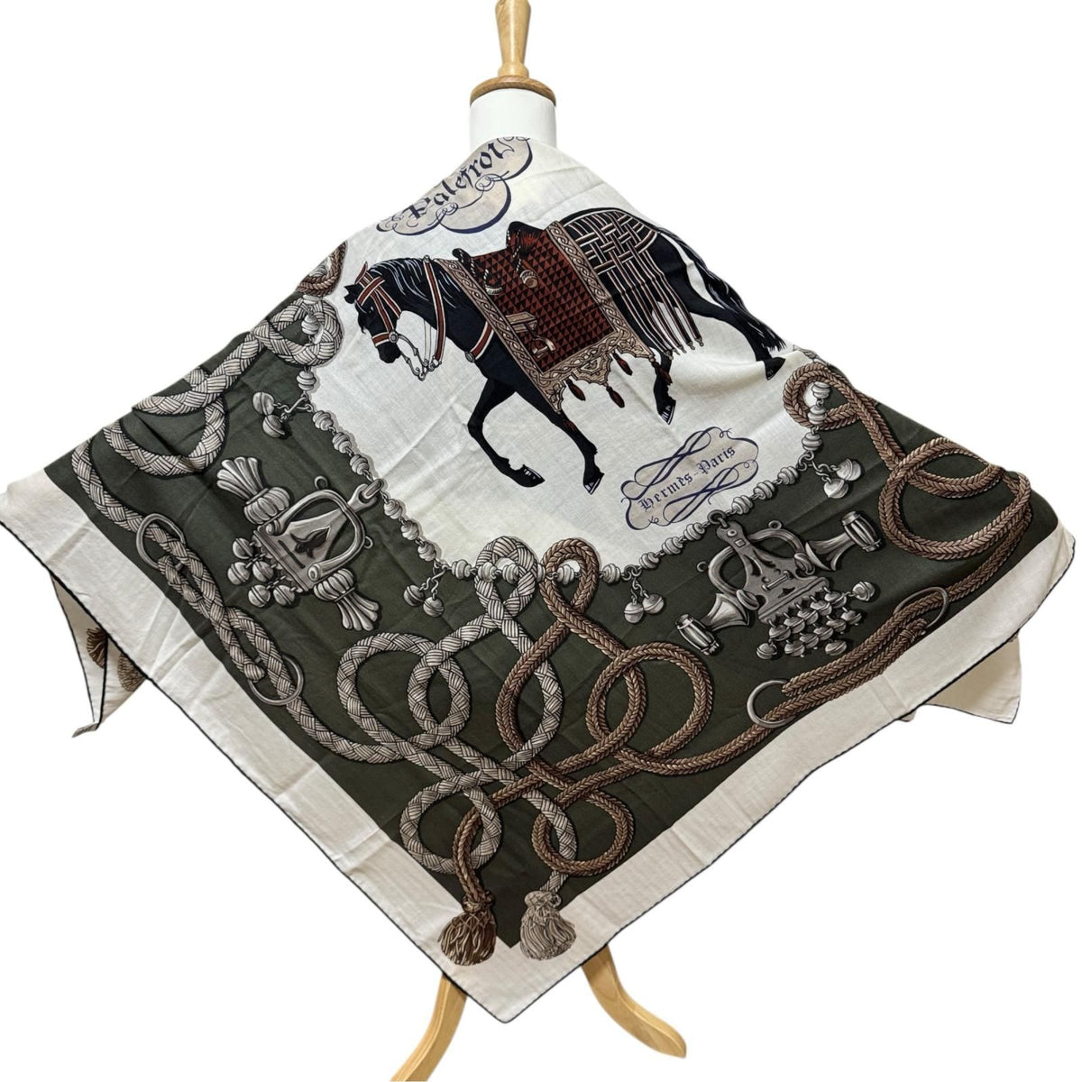 Hermes Carre Geant 140 Palefroi Casisir Shawl Horse Scarf — view 4