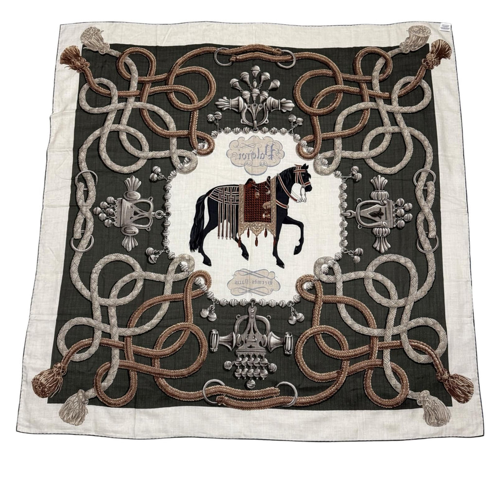 Hermes Carre Geant 140 Palefroi Casisir Shawl Horse Scarf — view 2