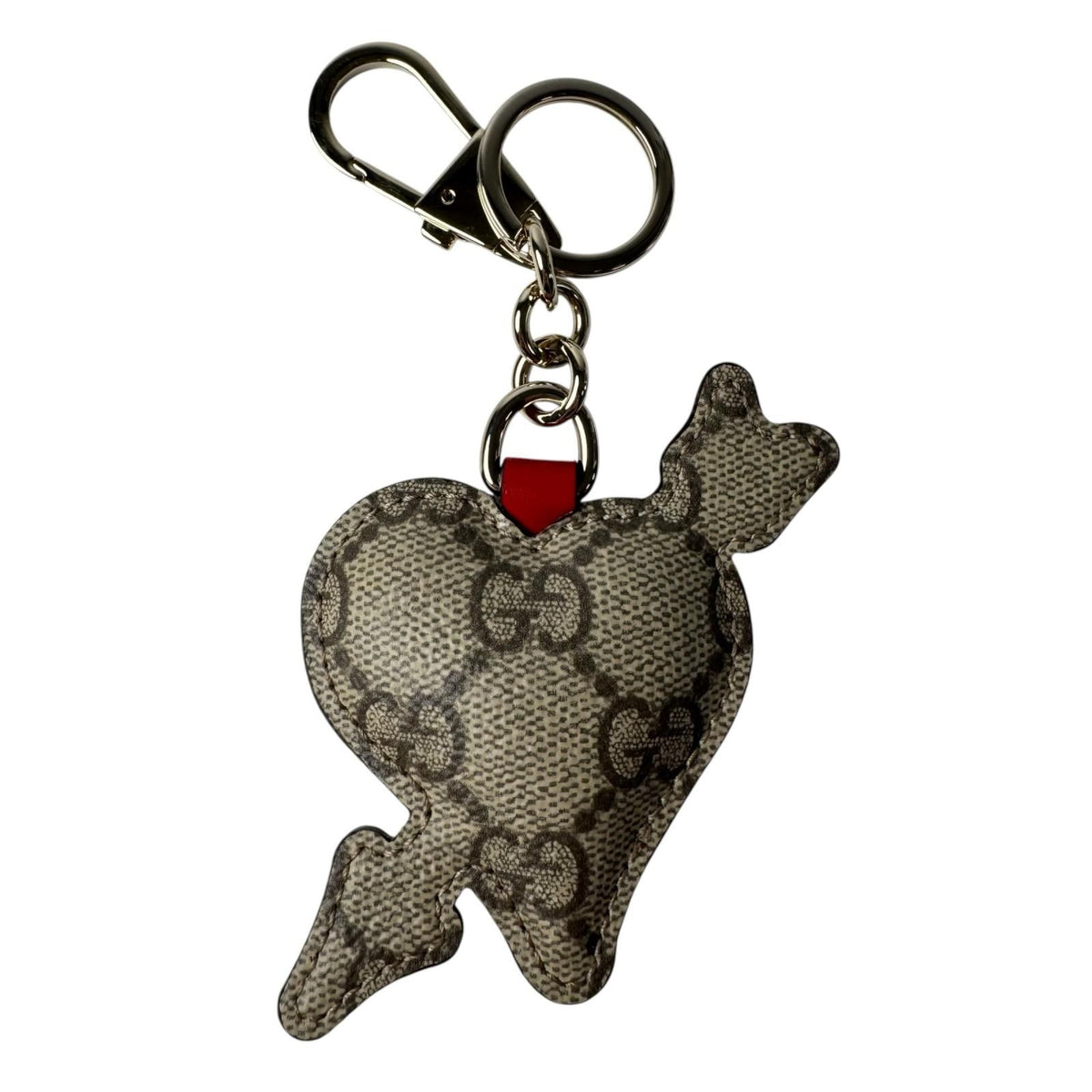 Gucci Heart Arrow Key Ring Key Holder Pink GG Pattern — view 2