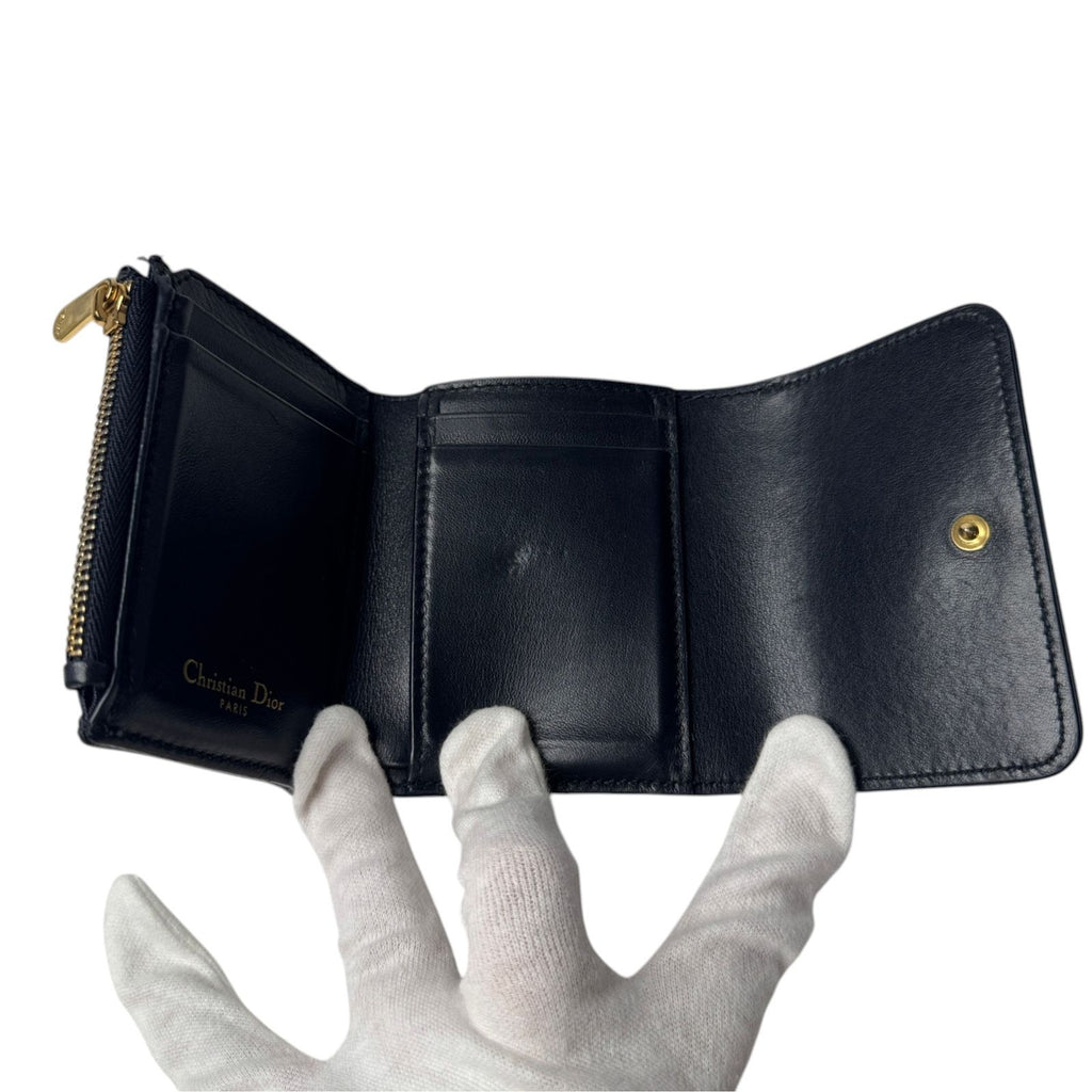 Dior Oblique Trifold Wallet Navy — view 6