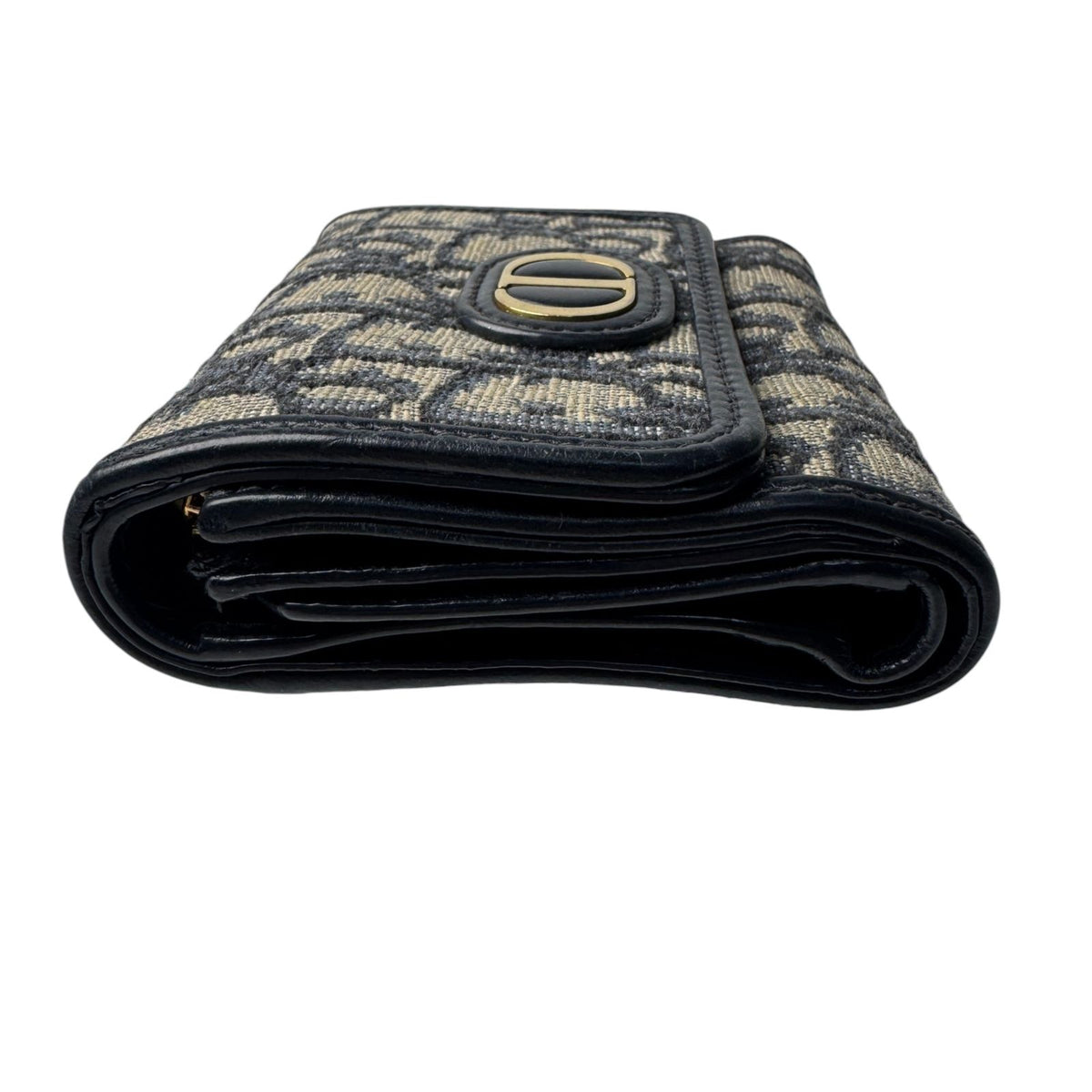Dior Oblique Trifold Wallet Navy — view 3