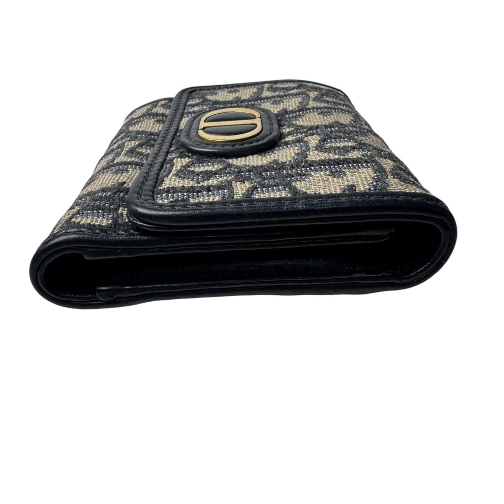 Dior Oblique Trifold Wallet Navy — view 4