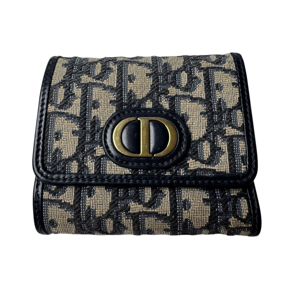 Dior Oblique Trifold Wallet Navy