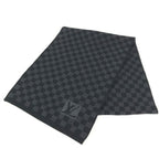 Louis Vuitton Scarf Echarpe Damier Graphite Wool Black — view 2