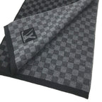 Louis Vuitton Scarf Echarpe Damier Graphite Wool Black — view 8