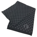 Louis Vuitton Scarf Echarpe Damier Graphite Wool Black