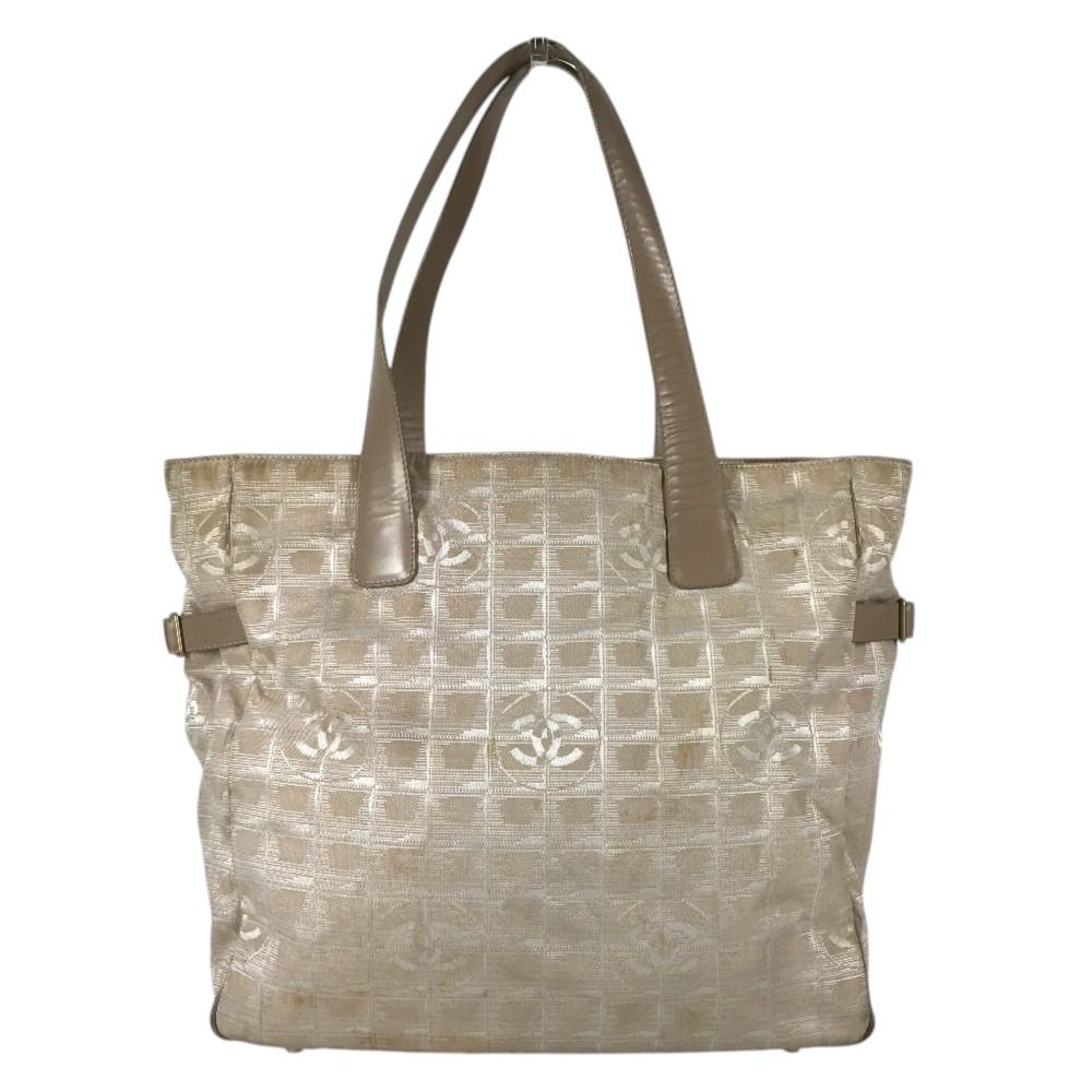 Chanel Tote Bag New Travel Line GM Nylon Canvas Beige