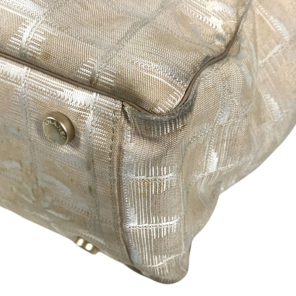 Chanel Tote Bag New Travel Line GM Nylon Canvas Beige — view 6