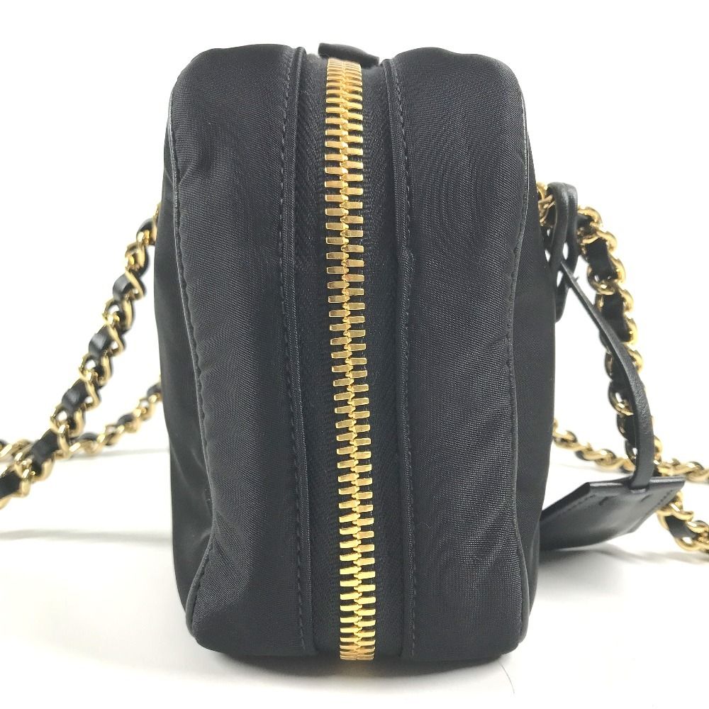 Prada Shoulder Bag Tote Leather Nylon Black — view 4