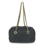 Prada Shoulder Bag Tote Leather Nylon Black — view 2