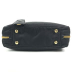 Prada Shoulder Bag Tote Leather Nylon Black — view 5