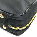 Prada Shoulder Bag Tote Leather Nylon Black — view 6
