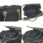 Prada Shoulder Bag Tote Leather Nylon Black — view 8