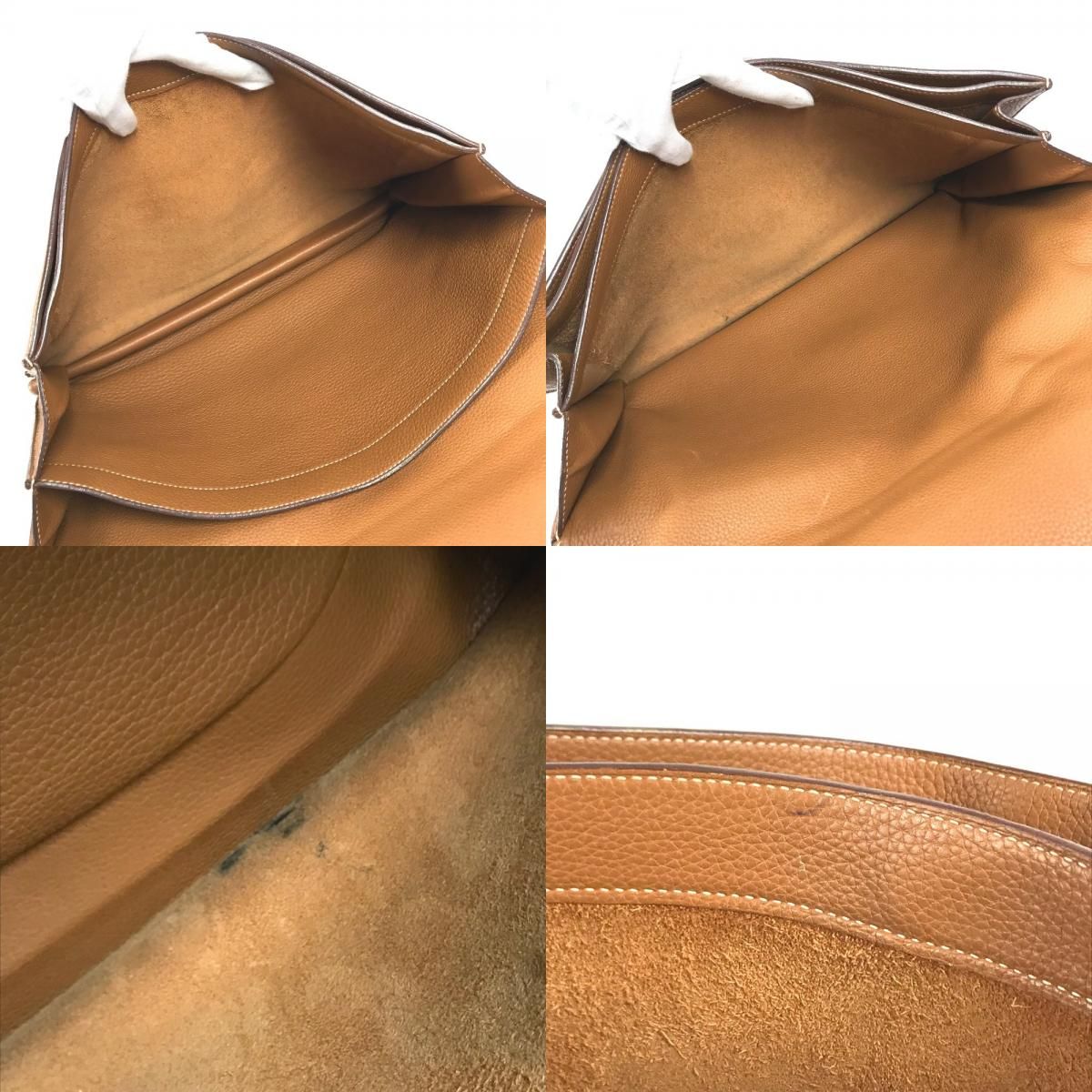 Hermes Business Bag Sac a Depeches 41 Taurillon Clemence Brown — view 8