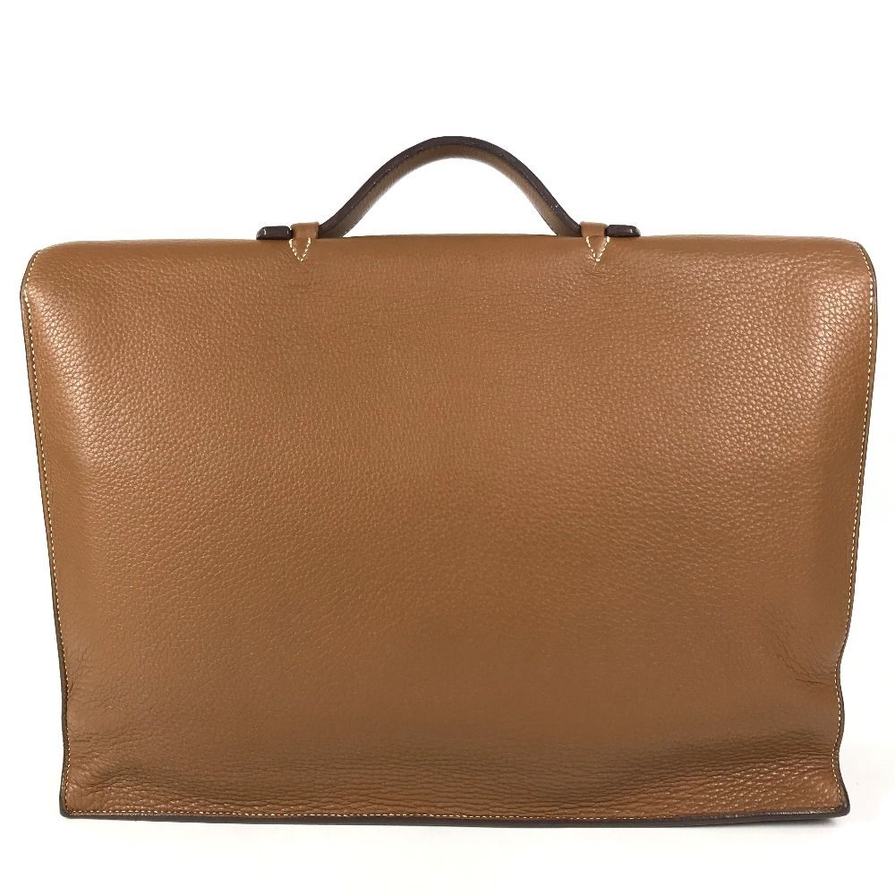 Hermes Business Bag Sac a Depeches 41 Taurillon Clemence Brown — view 2