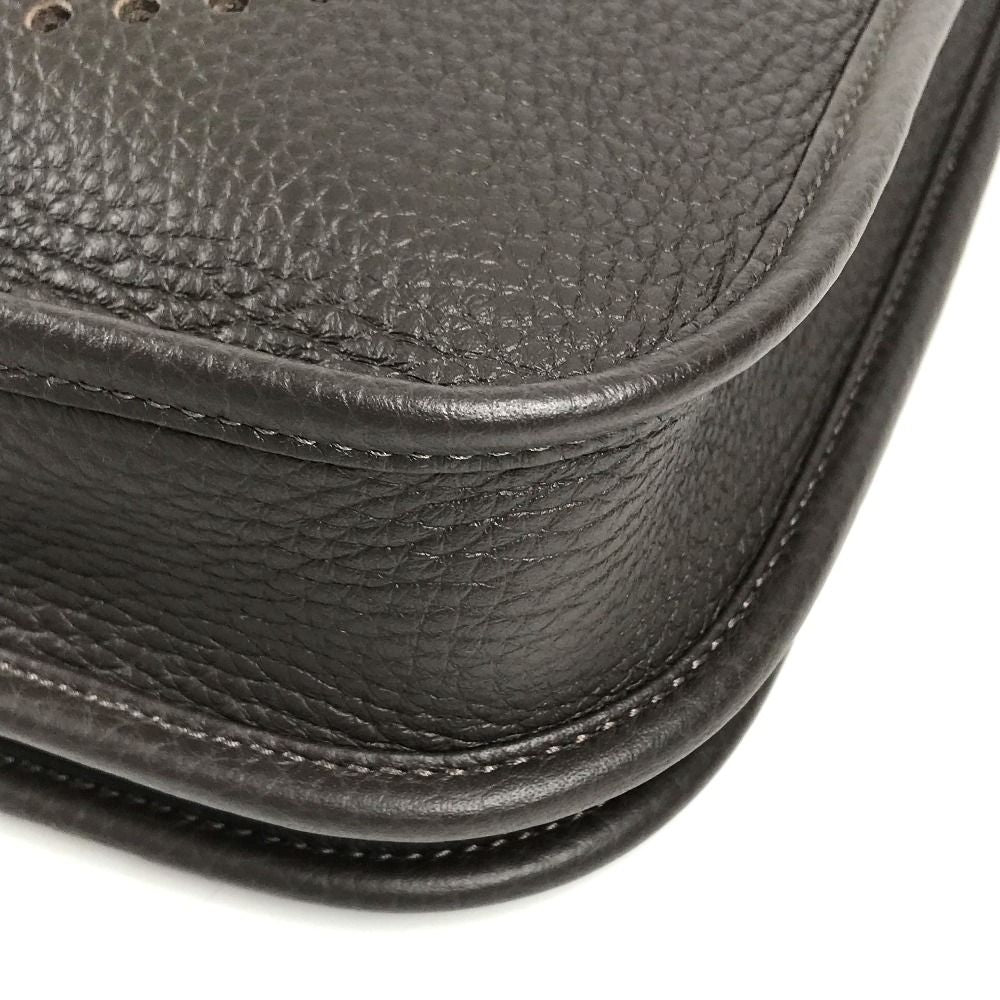 Hermes Shoulder Bag Evelyne 23 Taurillon Clemence Ebene Brown — view 6