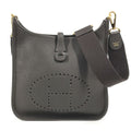 Hermes Shoulder Bag Evelyne 23 Taurillon Clemence Ebene Brown