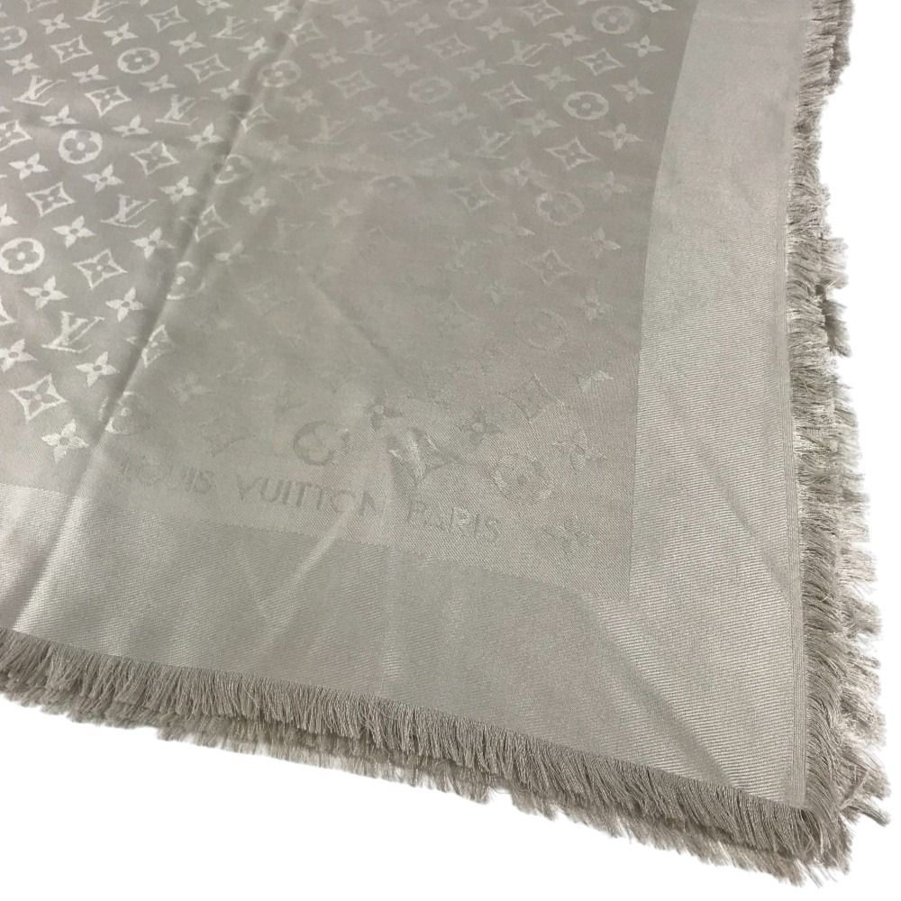 Louis Vuitton Shawl Monogram Silk Beige Scarf — view 5