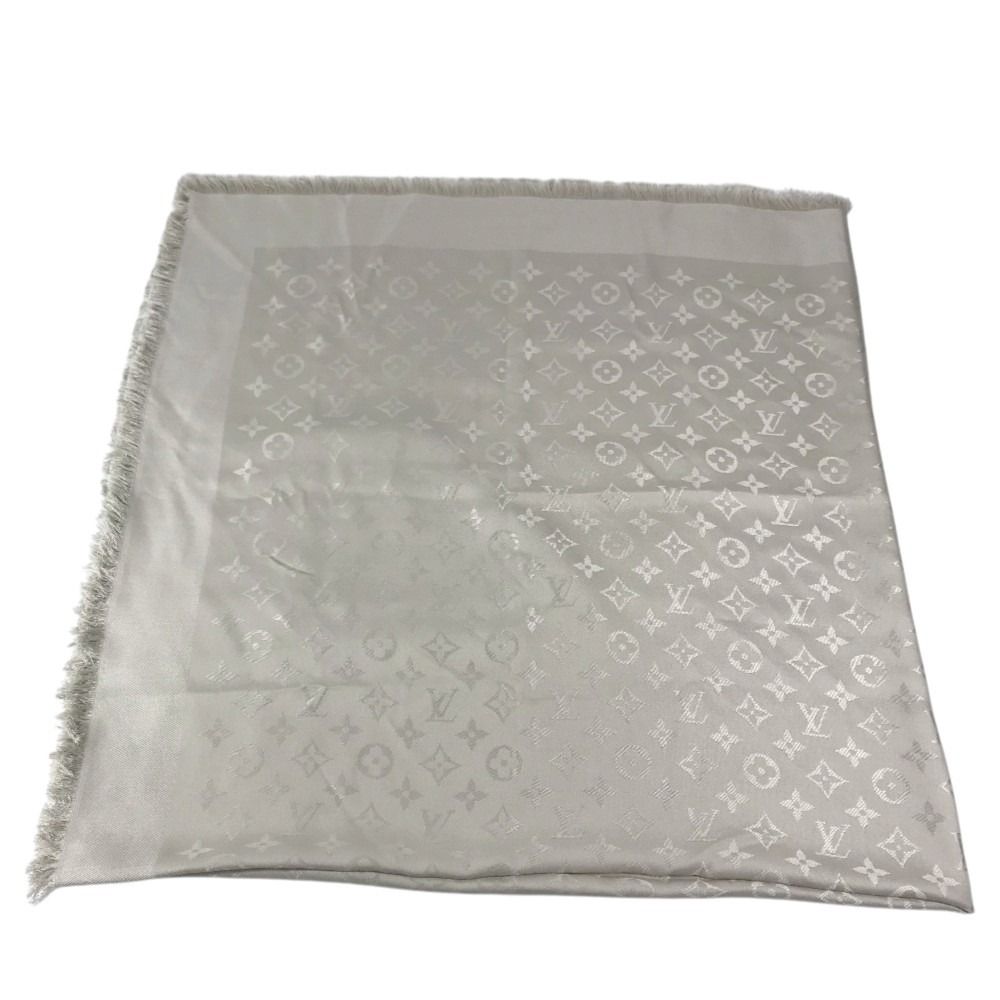 Louis Vuitton Shawl Monogram Silk Beige Scarf — view 2