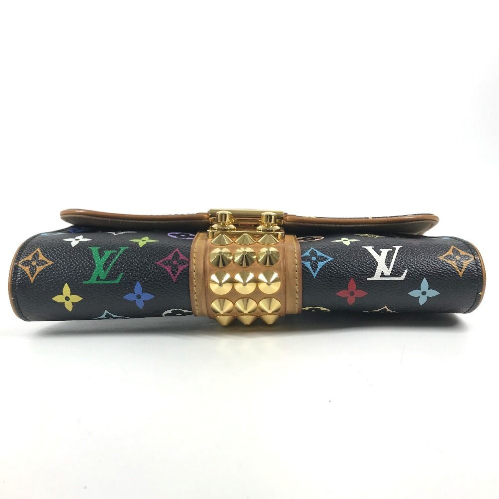 Louis Vuitton Second Bag Pochette Courtney Monogram Multicolor Canvas Noir Black — view 5