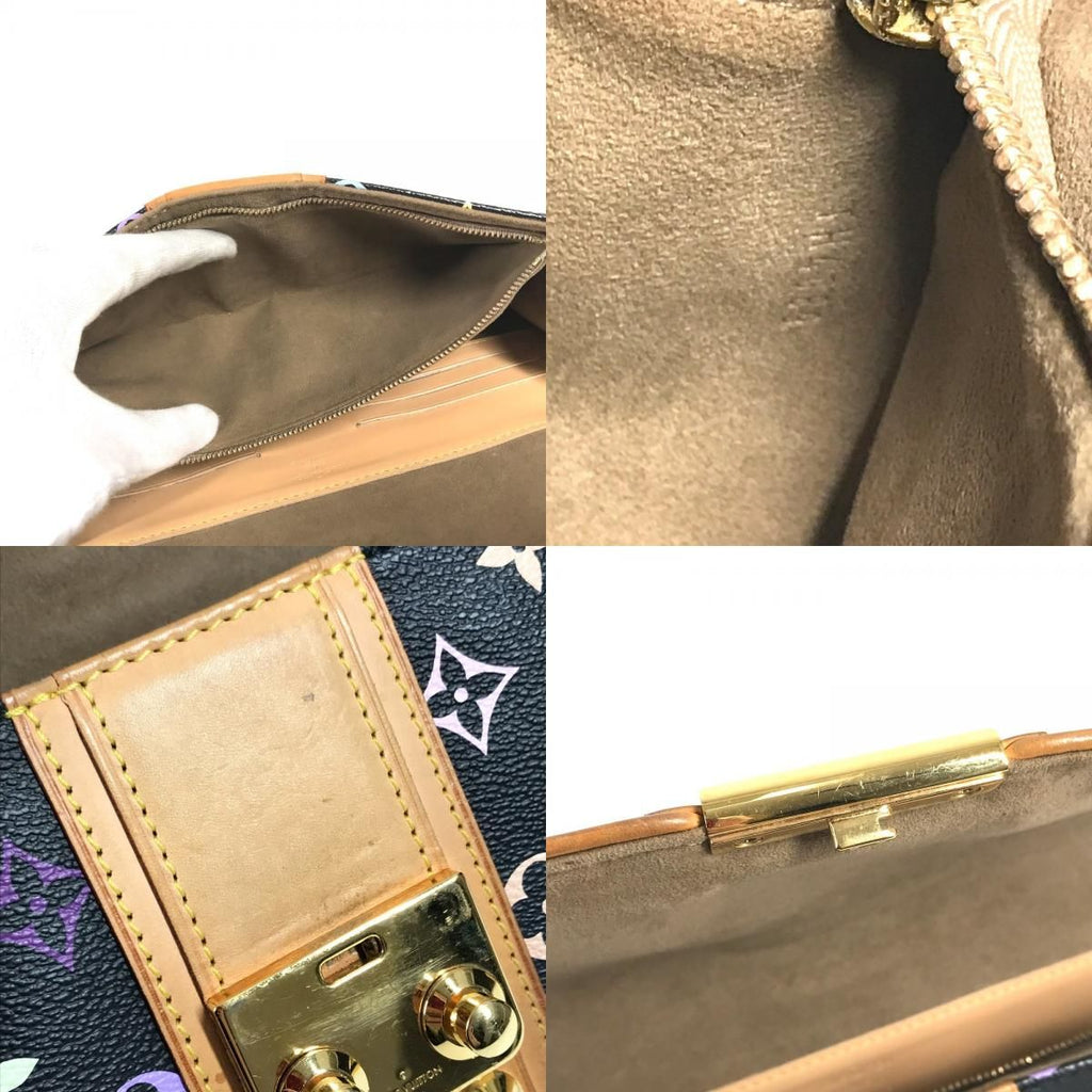 Louis Vuitton Second Bag Pochette Courtney Monogram Multicolor Canvas Noir Black — view 8