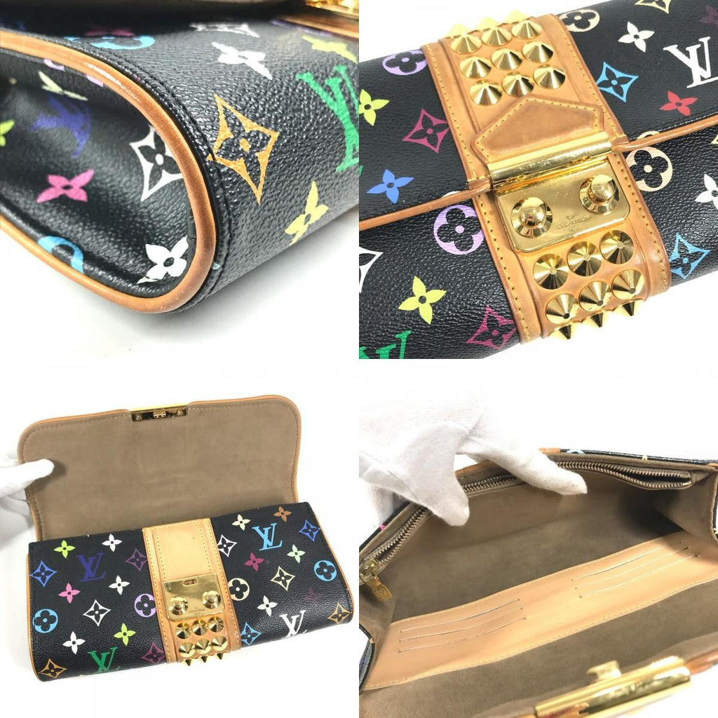 Louis Vuitton Second Bag Pochette Courtney Monogram Multicolor Canvas Noir Black — view 7
