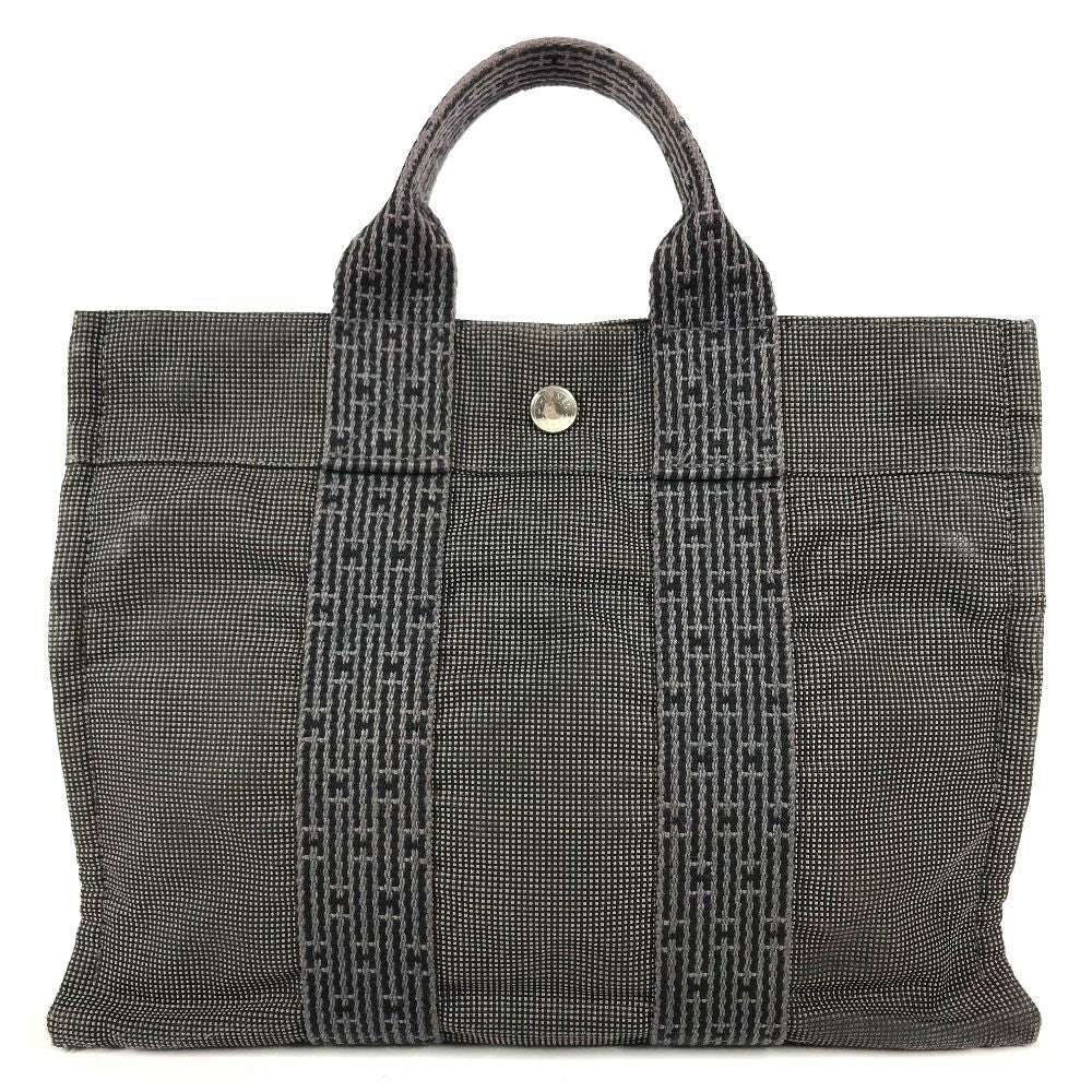 Hermes Handbag Herline Tote PM Canvas Gray