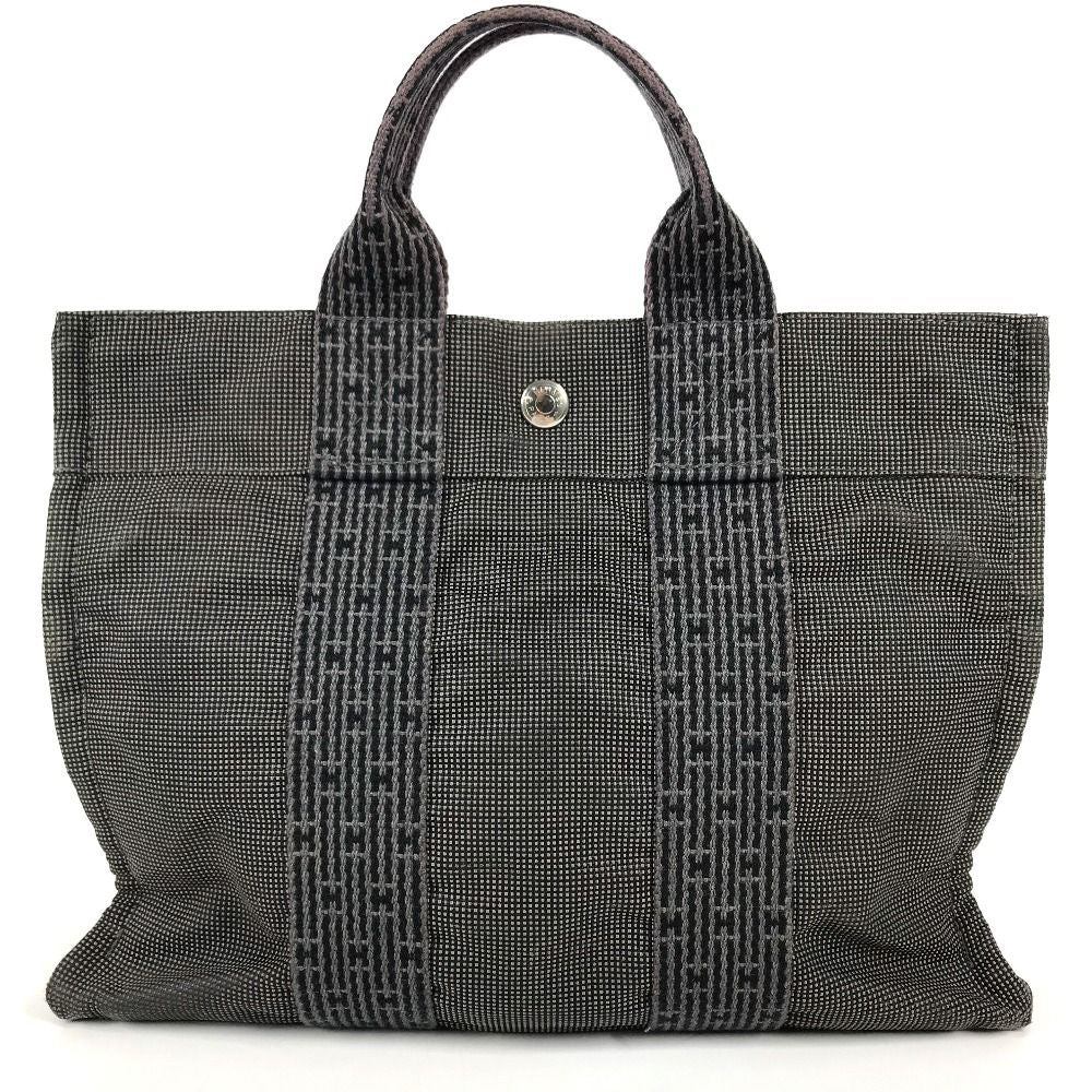 Hermes Handbag Herline Tote PM Canvas Gray — view 2